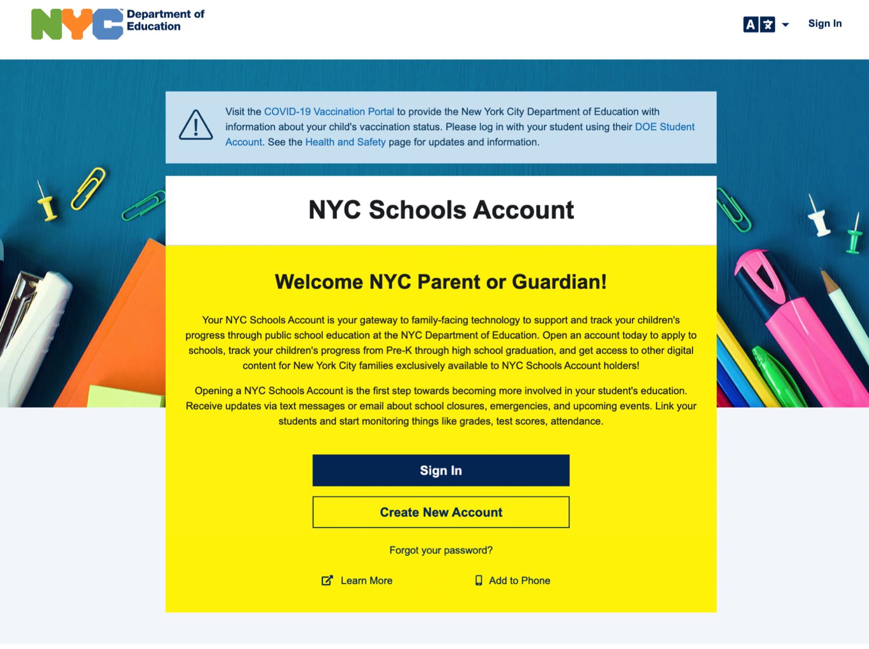 NYC Schools Acct